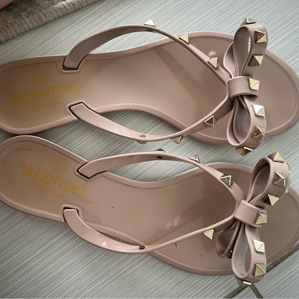 Valentino flip flops.
